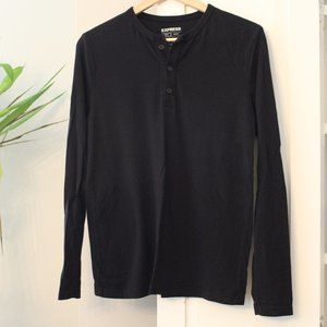 Express Henley Long Sleeve Tee